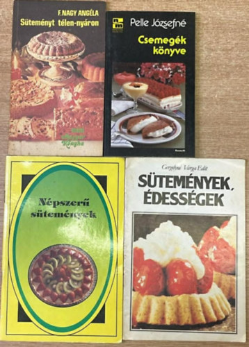 Pelle J�zsefn�, F. Nagy Ang�la, Balogh Zolt�n, Gergelyn� Varga Edit - 4 darab s�tem�nyesk�nyv: Csemeg�k k�nyve - S�tem�nyt t�len-ny�ron - N�pszer� s�tem�nyek - S�tem�nyek, �dess�gek