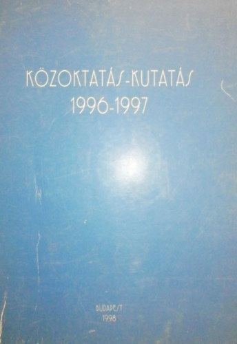 Varga Lajos - Budai gnes (szerk.) - Kzoktats-kutats 1996-1997