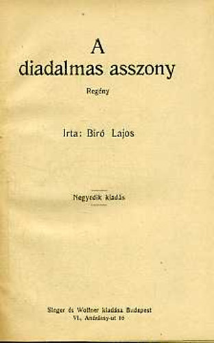 B�r� Lajos - A diadalmas asszony