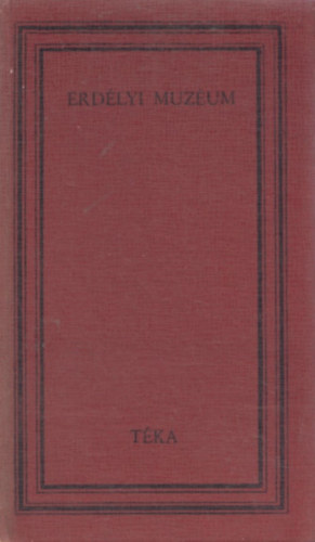 Benk Samu vlog. - Erdlyi muzum 1814-1818 (tka)