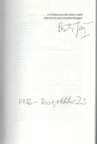 Pesti József - A vulkán peremén (Magyarország 1952 és 1956 között)- dedikált