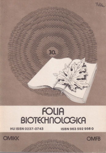 Kállai László - A magyar biotechnológusok névjegyzéke - Folia Biotechnologica 30. szám