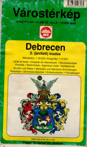 Debrecen -Várostérkép 1: 25 000, 1:12 500