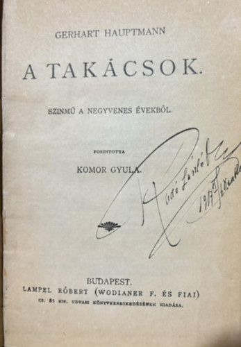 Gerhart Hauptman - A takcsok