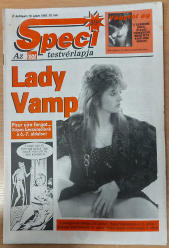 Speci 2. évfolyam 18. szám 1993. 35. hét