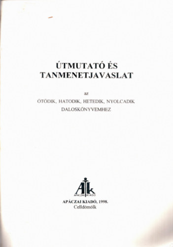 ismeretlen - �tmutat� �s tanmenetjavaslat