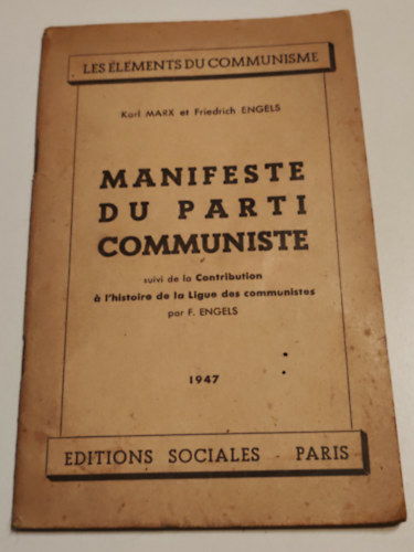 Marx, Karl-Engels, Friedrich - Manifeste du parti communiste 1947