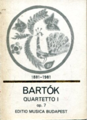 Bart�k B�la - Quartetto I. (Op. 7. (Dille))- minik�nyv