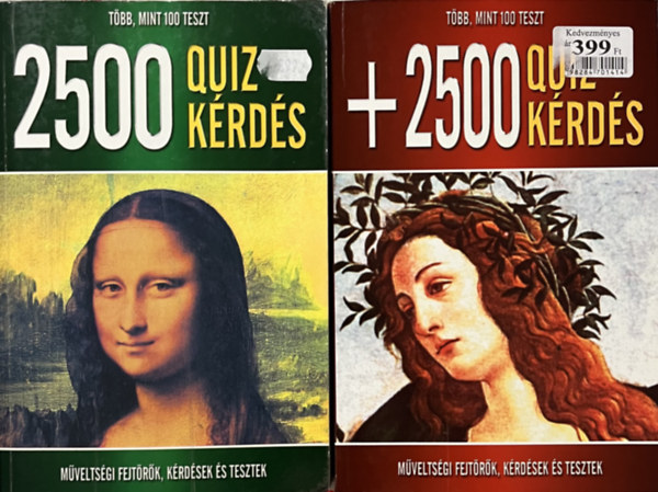 Szőllősi Péter (szerk.) - 2500 quiz kérdés és + 2500 quiz kérdés - Műveltségi fejtőrők, kérdések és tesztek (2 kötet)