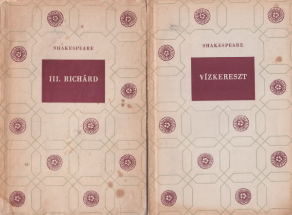 William Shakespeare - 2 db Shakespeare m� : V�zkereszt + III. Rich�rd