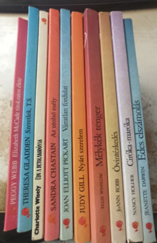 Joan Elliot Pickart, Sandra Chastain, Charlotte Wisely, Theresa Gladden, Jeanette Darwin, Több szerző - 10 db Vörös Rózsa: Szeretlek, T.S. +Üdv a betolakodónak +Az utolsó esély +Váratlan fordulat +Édes elszámolás +Ciróka-maróka +Nyári szerelem +Óvintézkedés +Mélykék tenger +Elizabeth McCade titokzatos élete