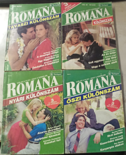 Sandra Marton, Roz Denny, Robyn Donald, Kristy McCallum, Tbb szerz - 4 db Romana klnszm (1992 tavasz,nyr,sz,tl)
