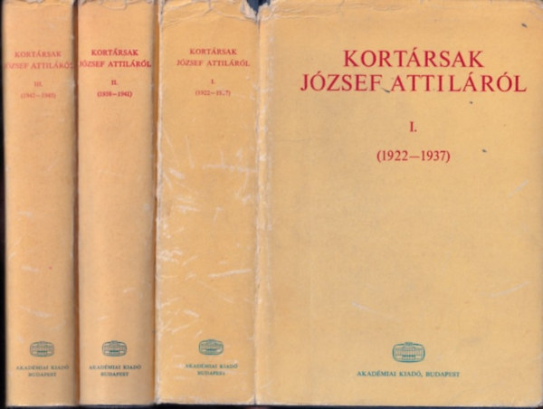Bokor L�szl� (szerk.) - Kort�rsak J�zsef Attil�r�l I-III.