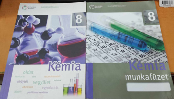 Oktatsi Hivatal - 2 db Kmia 8: Tanknyv + Munkafzet