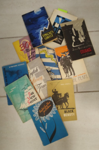 A. Conan Doyle, John Steinbeck, Edgar Allan Poe - 13 db-os KNYVMENT AJNLAT, idegennyelv, knnytett olvasmny: The sign of the four+The human Boy - angol tanknv orosz anyanyelveknek+The pearl+The Gold Bug+Courage and other short stories+Black Beauty+Fingal's Ghost+Say No to Death+Sea