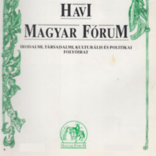 Szcs Zoltn, Vasvri Erika - Havi Magyar Frum 2005/12.