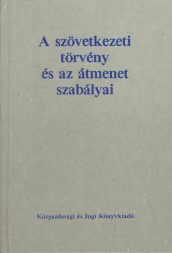 A szövetkezeti törvény és az átmenet szabályai