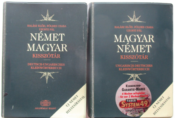 Hal�sz E.-F�ldes Cs.-Uzonyi P. - Magyar-n�met, n�met-magyar kissz�t�r I-II.