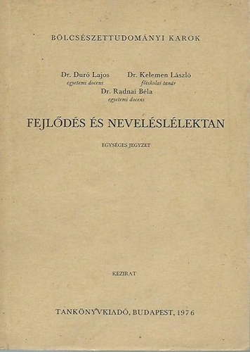 Dur-Kelemen-Radnai - Fejlds s nevelsllektan