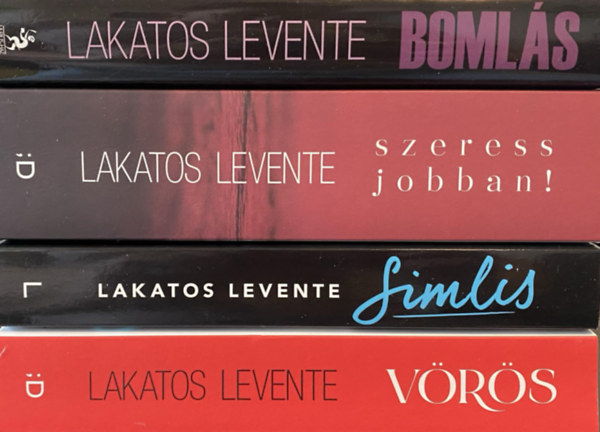 Lakatos Levente - 4 db Lakatos Levente k�nyv ( Boml�s + Szeress jobban! + Simlis + V�r�s)