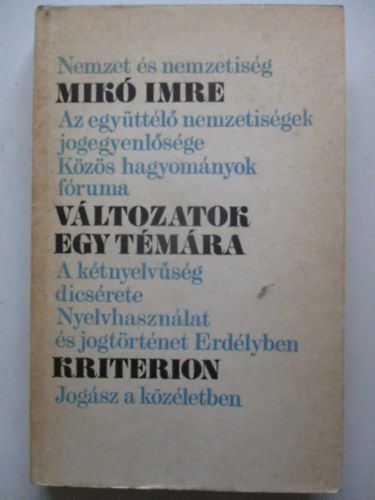 Mik� Imre - V�ltozatok egy t�m�ra