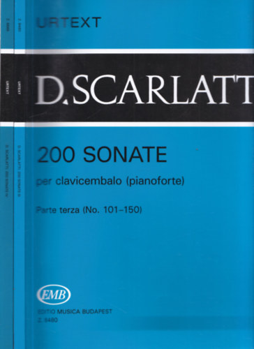 Domenico Scarlatti - 200 Sonate per clavicembalo (pianoforte) III-IV. (No. 101-150 + No. 151-200) (magyar-nmet-angol nyelv elszval)