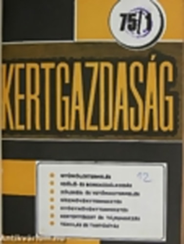 Mezgazdasgi s lelmezsgyi minisztrium - Kertgazdasg