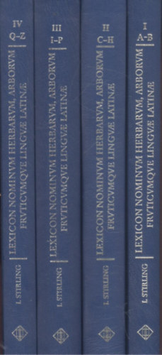 Iohannes Stirling - Lexicon Nominum Herbarum, Arborum Fruticumque Linguae Latinae