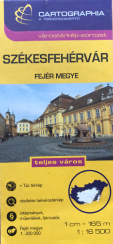 Székesfehérvár várostérkép - Fejér megye térképe - 1:16500