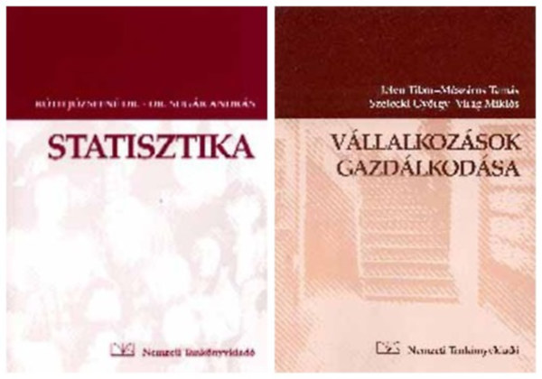 Jelen Tibor; Mészáros Tamás;, Dr. Róth Józsefné - Statisztika,+Vállalkozások Gazdálkodása- 2 db könyv