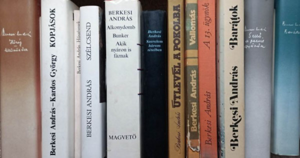 Berkesi Andrs, Berkesi Andrs-Kardos Gyrgy - Berkesi Andrs knyvcsomag (12 darab) A 13. gynk, Bartok, Sell a pecstgyrn, Hsg - Klns sz, Bartok, Kopjsok, Hszvesek, Szlcsend, Alkonydomb - Bunker - Akik nyron is fznak, Szerelem hrom ttelben, tlevl
