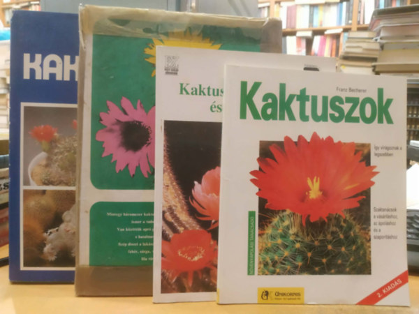 Ewald Kleiner, Franz Becherer, M�sz�ros Zolt�n, Dr. Nemes Lajos-Szab� Dezs� - 4 db sz�r�s sz�ps�g: Kaktuszok a lak�sban �s a kertben + Kaktuszok (Becherer) + Vir�gz� kaktuszok + Kaktuszok (Nemes-Szab�)