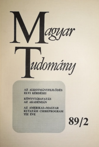 Magyar Tudom�ny 89/2