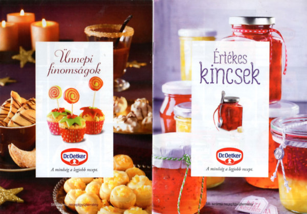 4 db szakcsfzet ( egytt ) 1. rtkes kincsek- Dr. Oetker 58., 2. nnepi finomsgok 56., 3. Iglo , 4. Mess befzs 53.