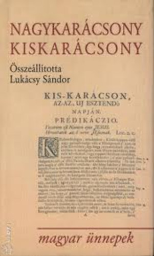 Lukcsy Sndor - Nagykarcsony, kiskarcsony