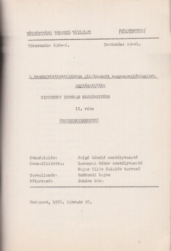 A szennyvztiszttsban alkalmazott vegyszerelksztk egysgestse II. rsz - Vegyszerismertet