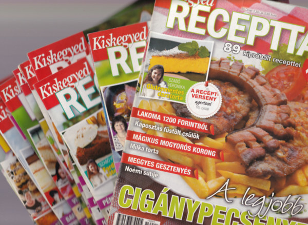 11 db Kiskegyed recepttár: 2016/január,március-április, júlis-december, 2017/január-december