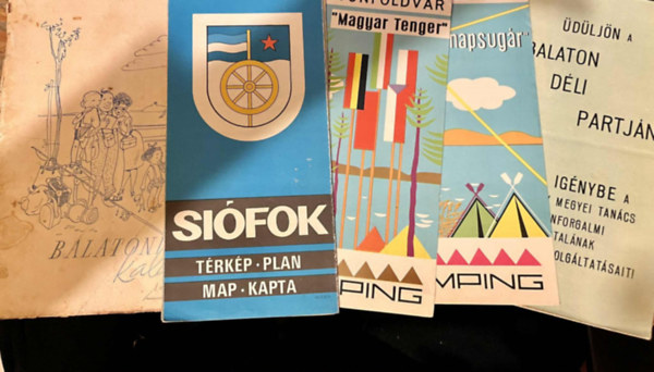 5 db rgi Balaton szrlap/trkp/tiknyv