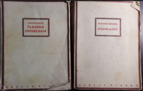 Hendrik Conscience, Rudyard Kipling - Flandria oroszlnja + Hrom kp (Plya Tibor nyolc rajzval)  (2 ktet)