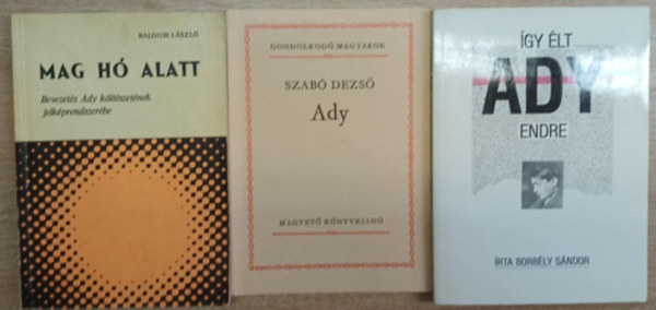Balogh László, Szabó Dezső, Borbély Sándor - 3 kötet Ady Endréről: Mag hó alatt (Bevezetés Ady költészetének jelképrendszerébe) - Ady - Így élt Ady Endre