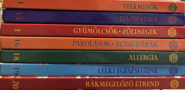 7 db könyv az Egészséges Életmód sorozatból