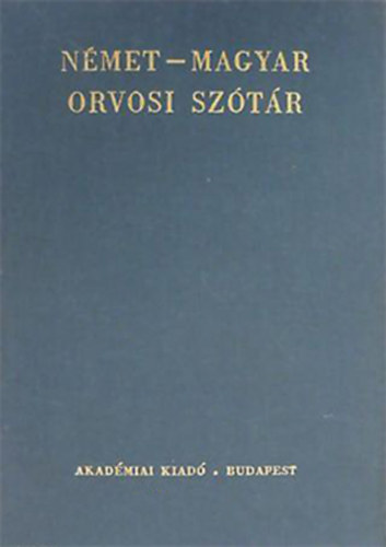 Kuntner M.-Dr. V�ghelyi P. - N�met-magyar orvosi sz�t�r
