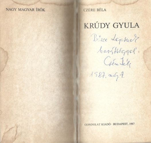 Cz�re B�la - Kr�dy Gyula