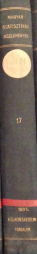 A magyar korona orszgainak 1905. vi klkereskedelmi forgalma. Magyar Statisztikai Kzlemnyek 17. ktet