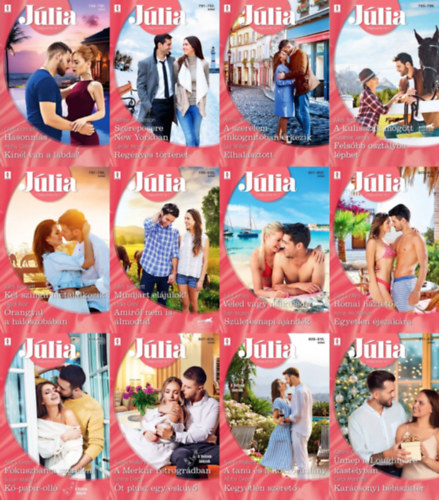 Susan Mallery, Abby Green, Annie West, Clare Connelly, Carole Mortimer, Natalie Anderson, Lee Wilkinson, Jules Bennett, Susanne James, Heidi Rice, INDIA GREY, Trish Morey, Dani Collins, Anne McAlliste - TELJES 2024. vi Jlia - Vilgszerte Nr.1 romantikus regnysorozat (789.-812.): 789.-790. + 791.- 792. + 793.-794. + 795.-796. + 797.-798. + 799.-800. + 801.-802. + 803.-804. + 805.-806. + 807.-808. + 809.-810. + 811.-812.