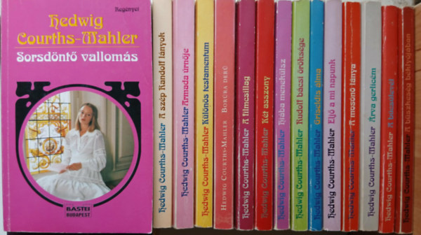 Hedwig Courths-Mahler - 15 db Hedwig Courths-Mahler k�nyv: (Sorsd�nt� vallom�s, A b�cs�lev�l, A b�szkes�g b�kly�j�ban, �rva gerlic�m, A mos�n� l�nya, Elj� a mi napunk, stb..)