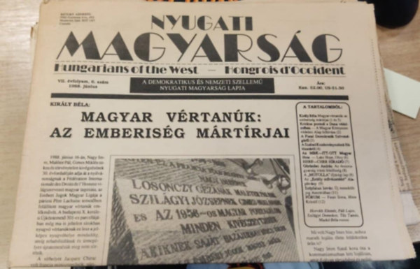 Nyugati Magyarság VII. évfolyam 6. szám 1988 június