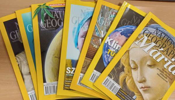 National Geographic 2015 Május-Június-Július-Augusztus-Szeptember-November-December (7 db szórványszám)
