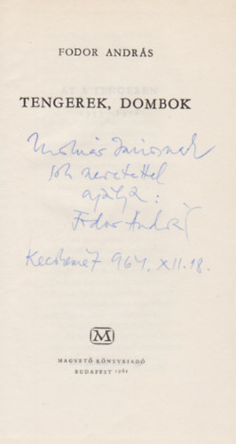 Fodor Andr�s - Tengerek, dombok. (Dedik�lt!)