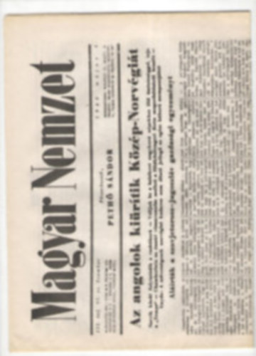 Magyar Nemzet III. �vfolyam 97., 106., 120. sz�m (1940 m�jus 4., 16., 28.) 3 darab egy�tt